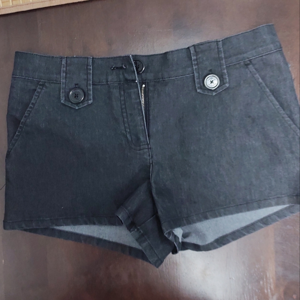 BeBe Shorts - black / grey denim with stretch